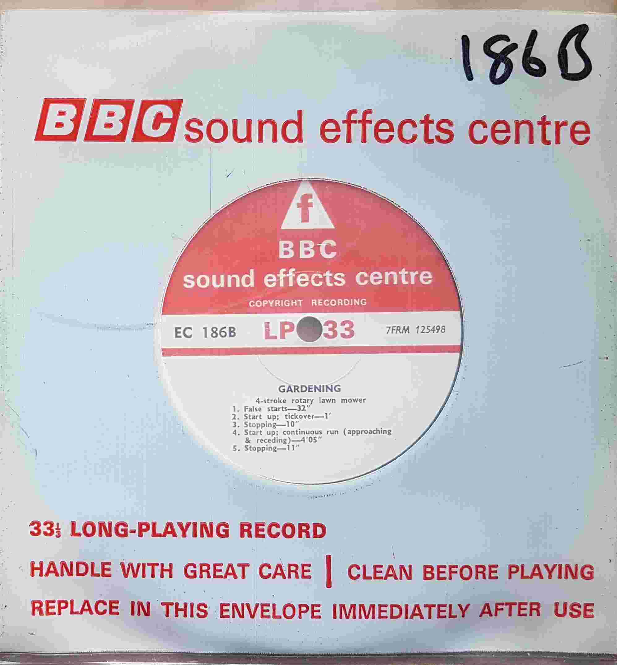 Picture of EC 186B Gardening by artist Not registered from the BBC records and Tapes library